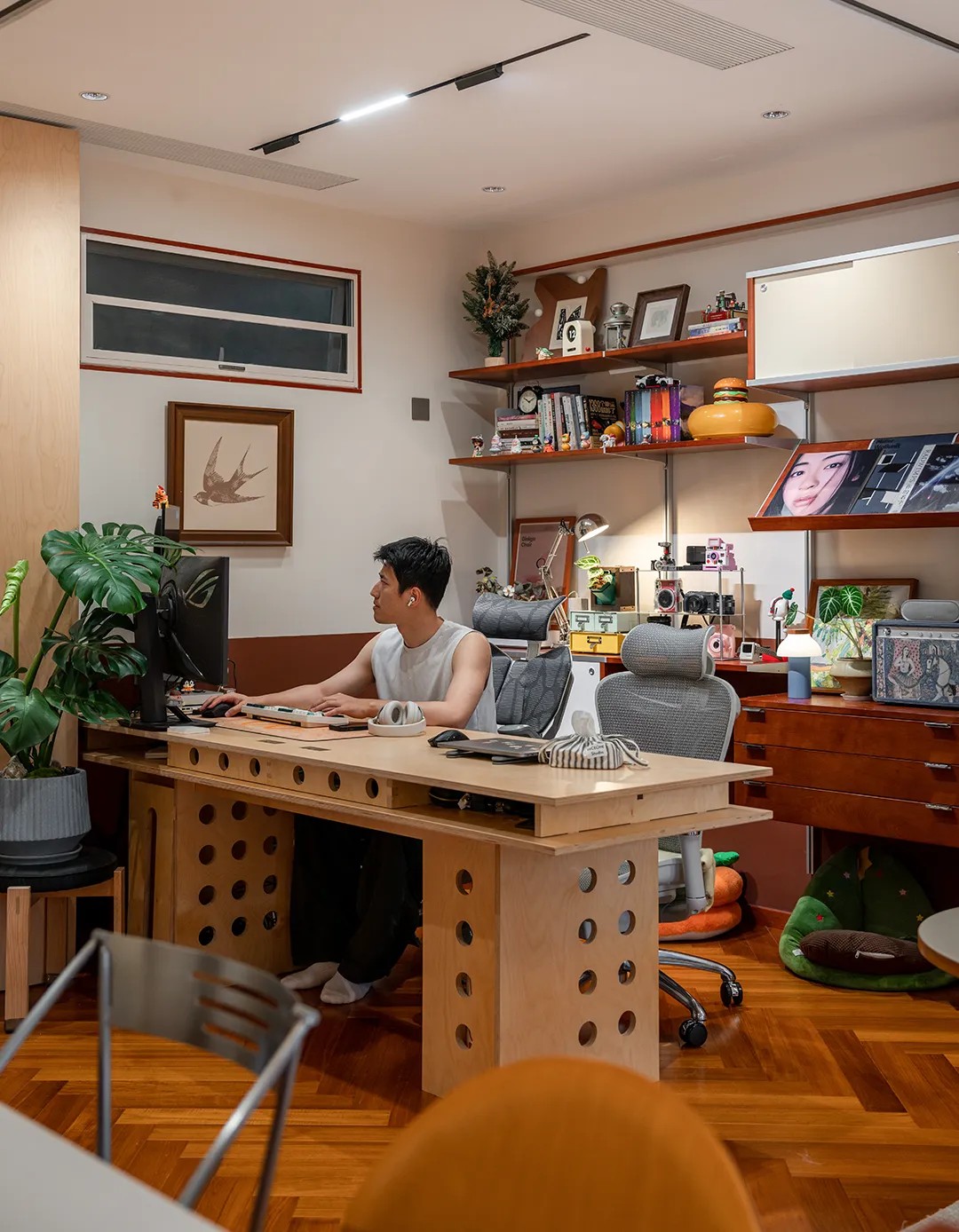 与家居博主的二搭中古风｜秋月｜全案托管设计